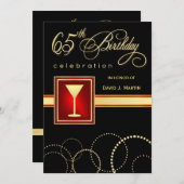 65e verjaardag van uitnodigingen (Voorkant / Achterkant)
