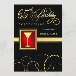 65e verjaardag van uitnodigingen