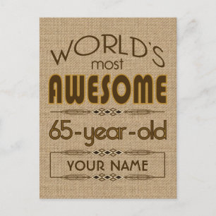 65e verjaardag viering wereld beste Fabulous Uitnodiging Briefkaart