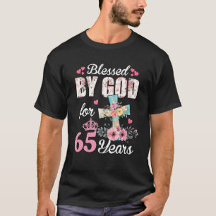 65e verjaardag voor meisjes Vrouwen die door God z T-shirt