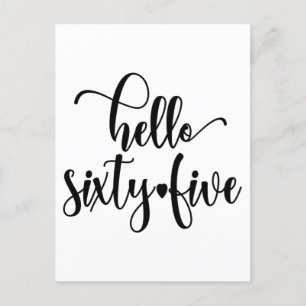 65e verjaardag Vrouwen Hallo 65 stuks 65 jaar oud Briefkaart
