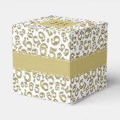 65e verjaardagspartij Goud/Wit Nummerpatroon Bedankdoosjes (Achterkant)