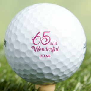 65e vriend cadeau - Wonderlijk roze Golfballen