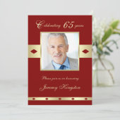 65ème Photo Anniversaire Fête Invitation Bourgogne (Debout devant)