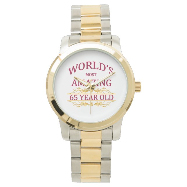 65ste. Birthday Horloge (Voorkant)