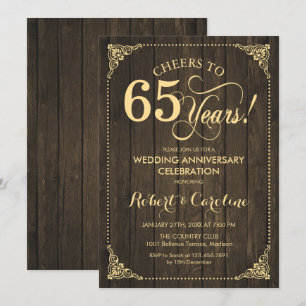 65ste huwelijksjubileum - Gouden Hout Kaart