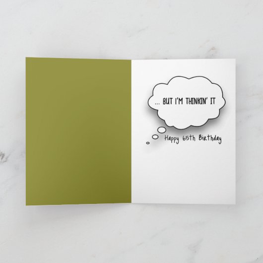 65ste verjaardag Beer met bier Mok Kaart (Binnen)