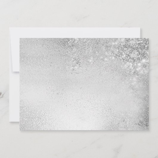 65ste verjaardag met foto - Zilver Kaart (Achterkant)