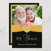 65ste verjaardag - Nep zak - Aangepaste uitnodigin Kaart (Voorkant / Achterkant)