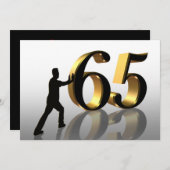 65ste verjaardag uitnodiging "Pushing 65" (Voorkant / Achterkant)