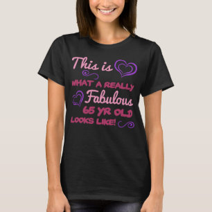 65ste verjaardag voor vrouwen t-shirt