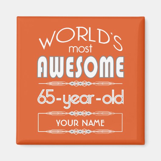 65ste Verjaardagswerelden Beste Fabulous Flame Sin Magneet (Voorkant)