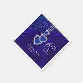 65th / 45th Wedding Sapphire Jubileum Servetten (Hoek)