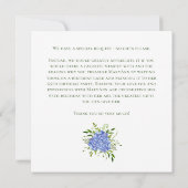 65th Birthday Blue Hydrangeas Card Request  Kaart (Achterkant)