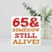 65th Birthday Gag Gift Kaart (Staand voorkant)