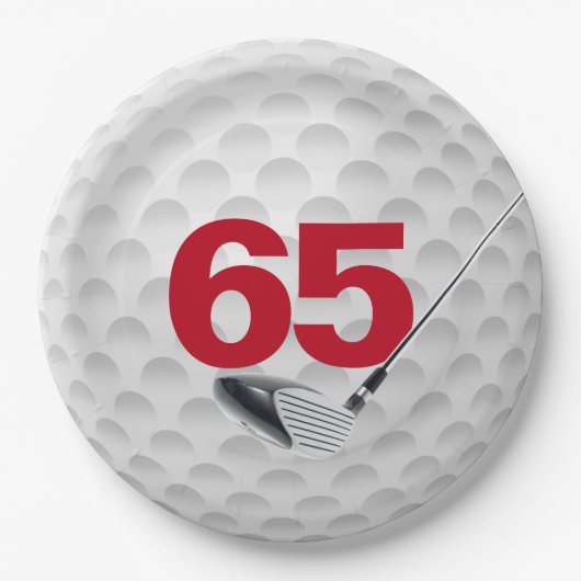 65th Birthday Golf Ball Design Bord (Voorkant)