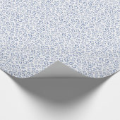 65th Birthday Number Pattern 65 Blue and White Cadeaupapier (Hoek)