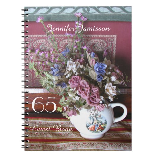 65th Birthday Party Guest Book, Teapot Notitieboek (Voorkant)