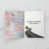 65th Birthday Red Retro Truck op Map Kaart (Binnen)