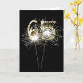 65th Birthday Sparklers on Black Kaart (Gele Bloem)