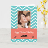 65th Medicare Funny Birthday Custom Photo and Name Kaart (Gele Bloem)