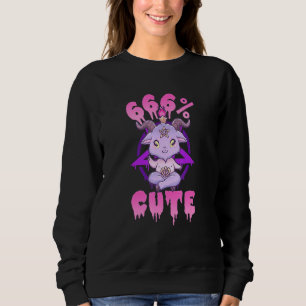 666 Cute L Cute Satanic Pentagram Baphomet Trui