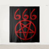 666 en PENTAGRAM Wandkleed (Voorkant)
