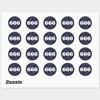 666 Engel Aantal Sterren Hogere Zelf Uitlijning Ronde Sticker