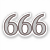 666 Engel Nummer Balans Sticker (Voorkant)