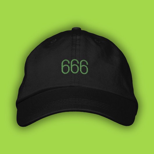 666 Engel Nummer Green Pop Girl Summer Dad Hoed Geborduurde Pet