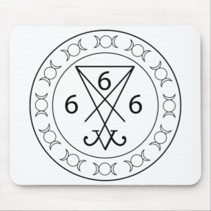 666 Lucifers sigil Black Muismat