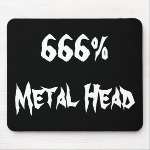 666%Metaal hoofd Muismat