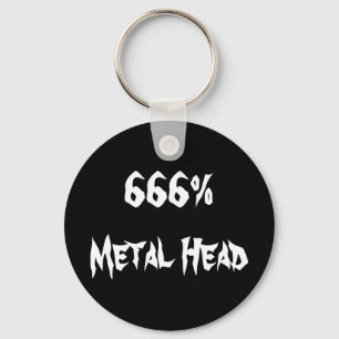666%Metaal hoofd Sleutelhanger