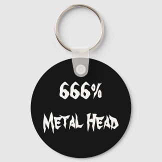 666%Metaal hoofd Sleutelhanger