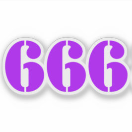 666 (paarse) sticker