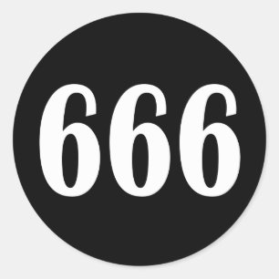 666 RONDE STICKER