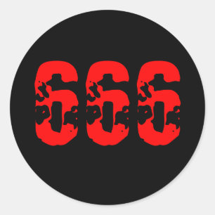 666 RONDE STICKER