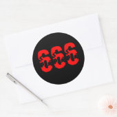 666 RONDE STICKER (Envelop)