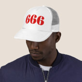 666 (rood) trucker pet (In situ)