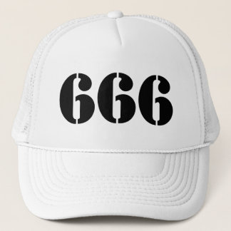 666 (zwart) trucker pet