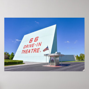 66 Drive-In Bioscoop, Route 66, Carthage, Missouri Poster
