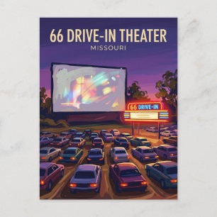 66 Drive-In Bioscoop USA Briefkaart