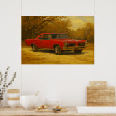 "66" GTO Muscle Car Poster (Keuken)