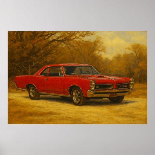 "66" GTO Muscle Car Poster (Voorkant)
