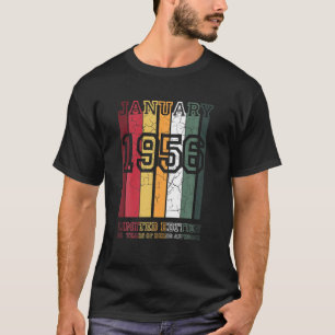 66 jaar oud Januari 1956 Limited Edition 66th Birt T-shirt