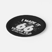 66 Jaar Oud Sarcastisch Meme Grappig 66e Verjaarda Papieren Bordje (Gekanteld)