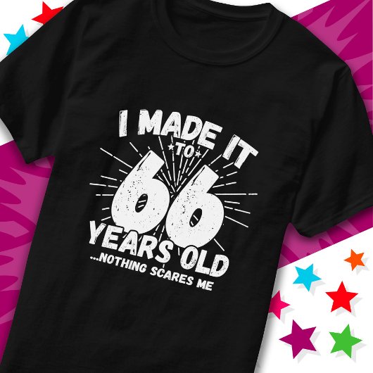 66 Jaar Oud Sarcastisch Meme Grappig 66e Verjaarda T-shirt