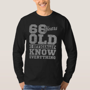 66 JAAR OUDE 66-jarige jachthaven Papa kent alles T-shirt