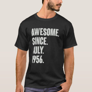 66 jaar oude 66e verjaardag Geweldige sinds juli 1 T-shirt