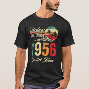 66 jaar oude Vintage september 1956 66e T-shirt